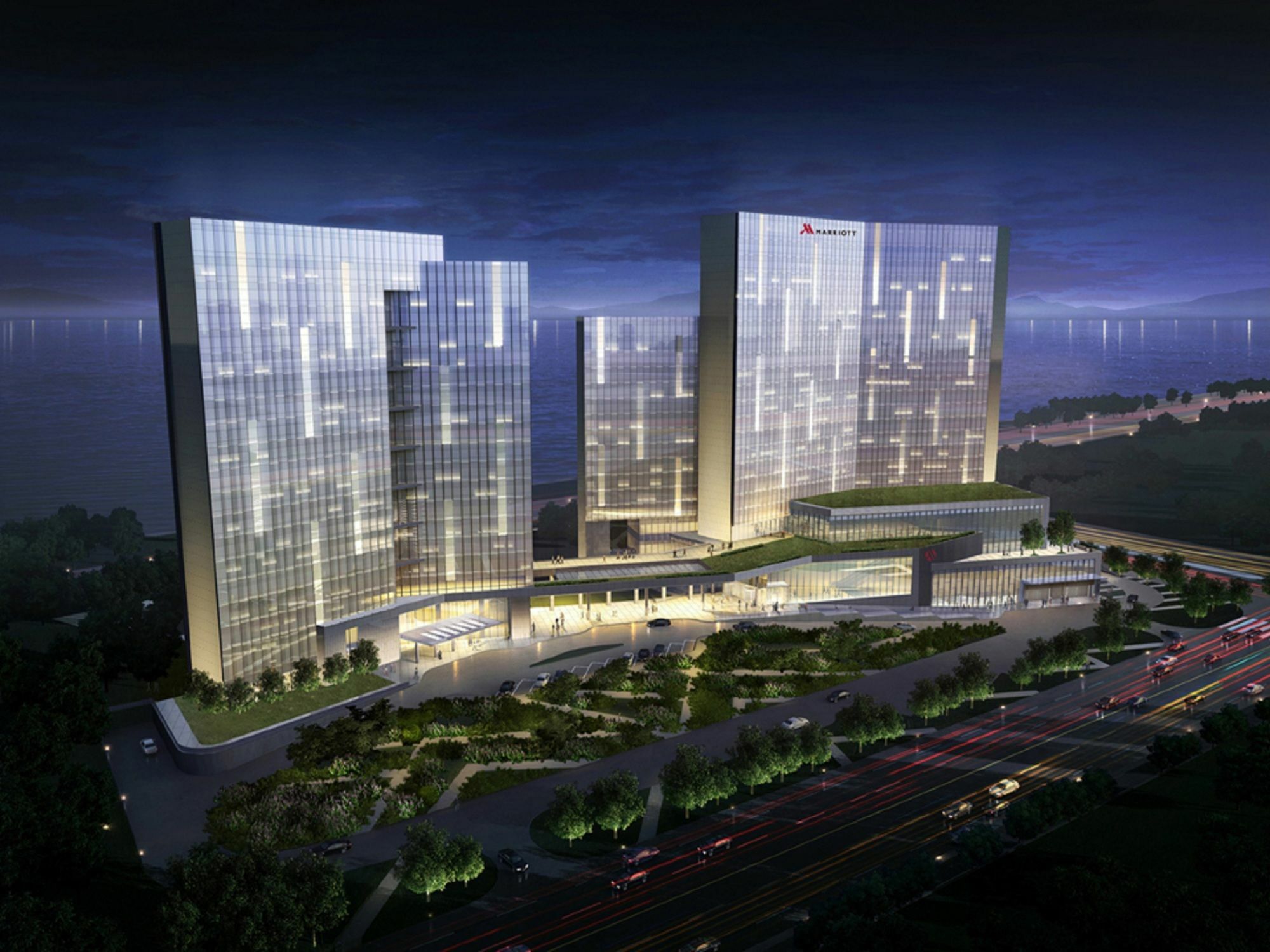 Hangzhou Marriott Hotel Qianjiang Exteriör bild